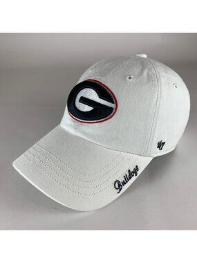 Georgia Bulldogs NCAA Womens White 47 Brand Clean Up Strapback Hat